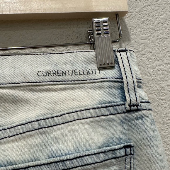 Pre-loved! CURRENT/ELLIOT The Ankle Skinny in City Bleach Destroy Jeans! - Picture 3 of 6